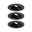 Oprawy wpuszczane Zestaw 3 obrotowy okrągły 90mm 30° GU10 max. 3x10W 230V ściemnialny Czarny Three black metal recessed spotlights with adjustable inner ring for flexible LED lighting solutions