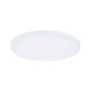 Round white LED ceiling light made of plastic for energy-efficient room lighting