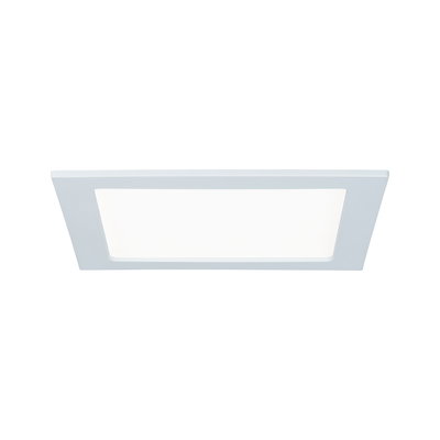 Rectangular white LED ceiling light with matte plastic frame for modern indoor lighting