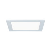 Rectangular white LED ceiling light with matte plastic frame for modern indoor lighting