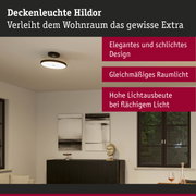 Deckenleuchte Hildor mit elegantem Design und gleichmäßigem Raumlicht in Schwarz und Weiß