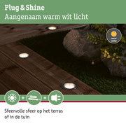 Metalen LED inbouwvloerlampen met warm wit licht voor tuin- en terrasverlichting
