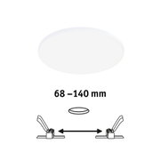 Round white LED ceiling light with slim design for modern indoor lighting