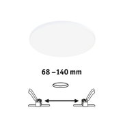 Round white LED ceiling light with slim design for modern indoor lighting