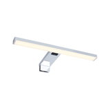 Moderne LED-Wandleuchte aus Chrom mit warmweißem Licht und Touch-Schalter für Badbeleuchtung