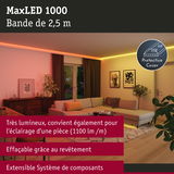 Bande LED MaxLED 1000 de 2,5 m avec revêtement protecteur pour éclairage d’ambiance intérieur