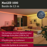 Bande LED MaxLED 1000 de 2,5 m avec revêtement protecteur pour éclairage d’ambiance intérieur