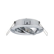 Spot encastré en métal chromé avec réflecteur orientable pour éclairage LED