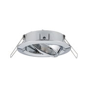 Spot encastré en métal chromé avec réflecteur orientable pour éclairage LED