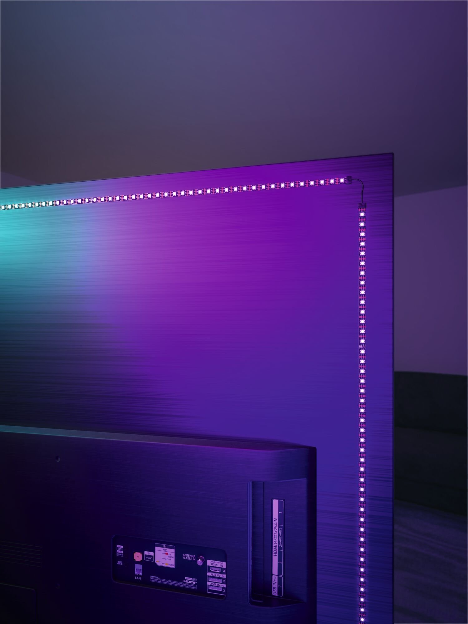 EntertainLED USB LED Strip TV-verlichting 55 inch 2m 3,5W 60LEDs/m RGB+