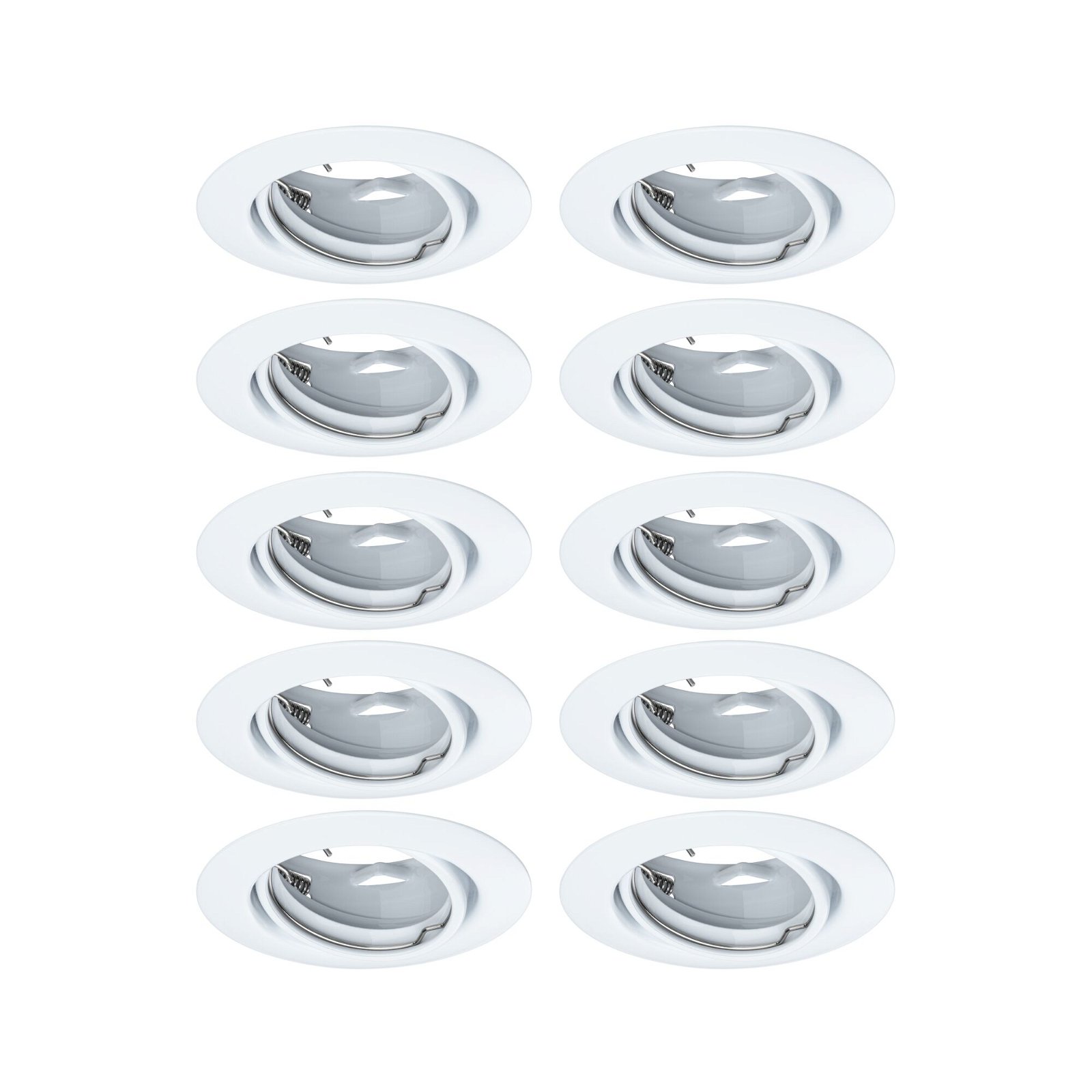 Recessed luminaire Base Basic Set Swivelling round 90mm 20° GU10 max. 10W 230V dimmable White