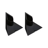 Two black plastic wall mounts with angled openings for LED lights or cable installation