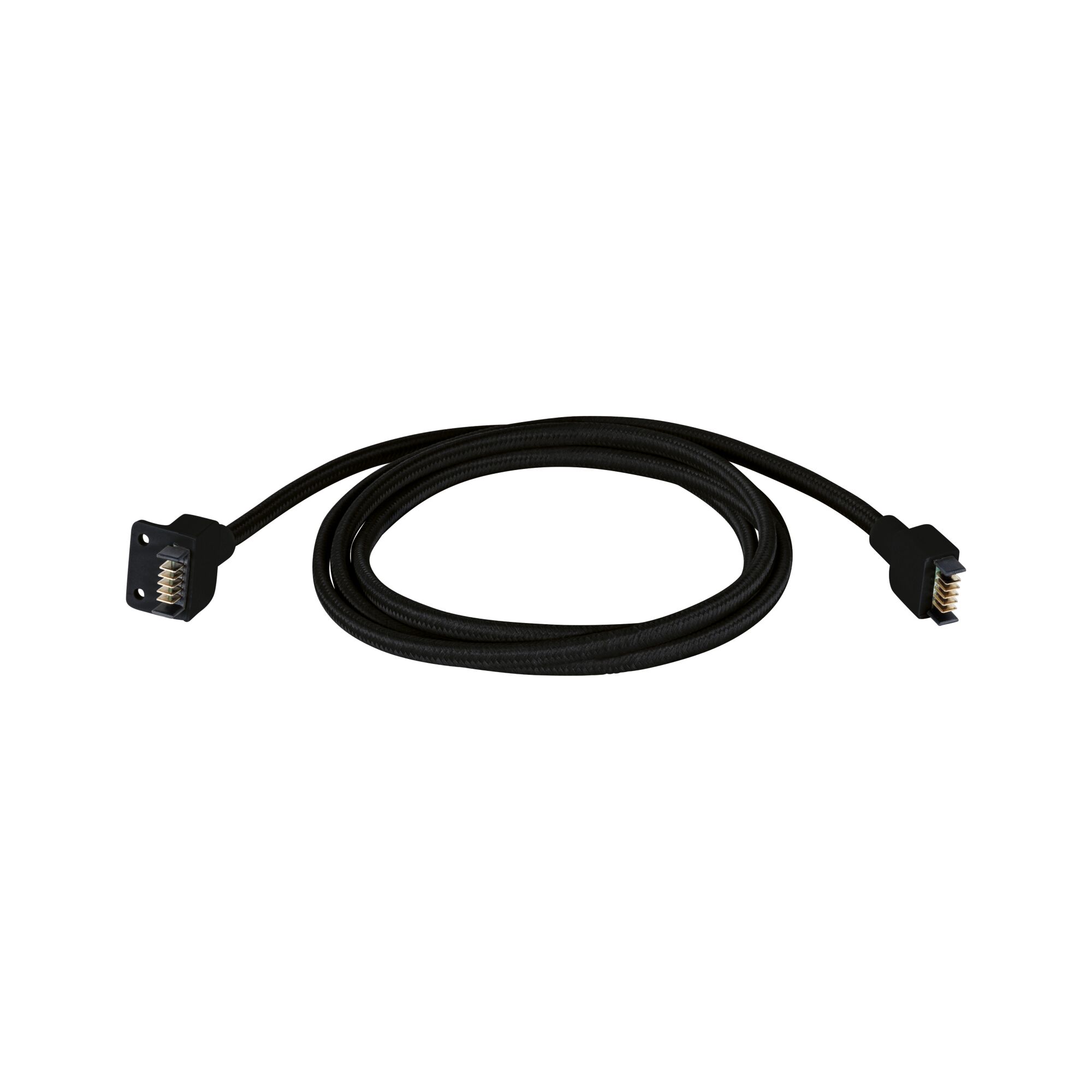 Linion câble d'alimentation Noir 1,75m Câble de connexion noir avec connecteurs rectangulaires et gaine textile pour systèmes d'éclairage LED