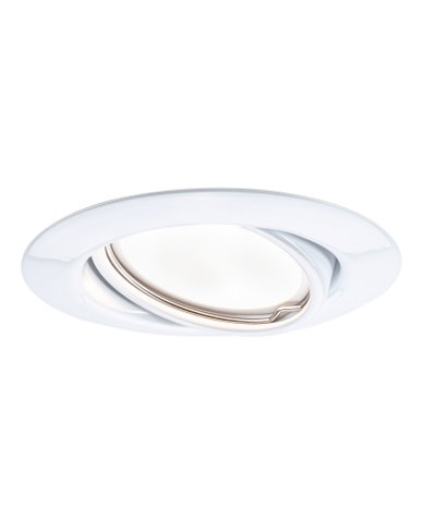 White recessed spotlight made of plastic with adjustable reflector for flexible LED lighting