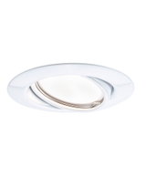 White metal recessed spotlight with adjustable tilt for flexible LED ceiling lighting