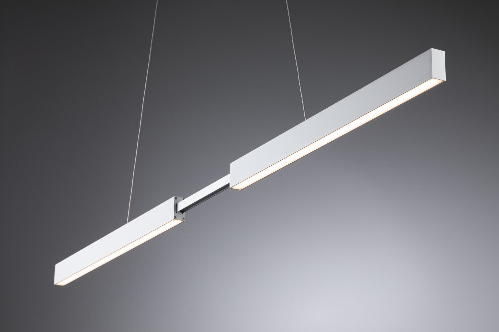 Suspension LED moderne en métal blanc avec lumière blanc chaud pour bureau et salon