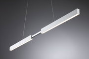 Suspension LED moderne en métal blanc avec lumière blanc chaud pour bureau et salon