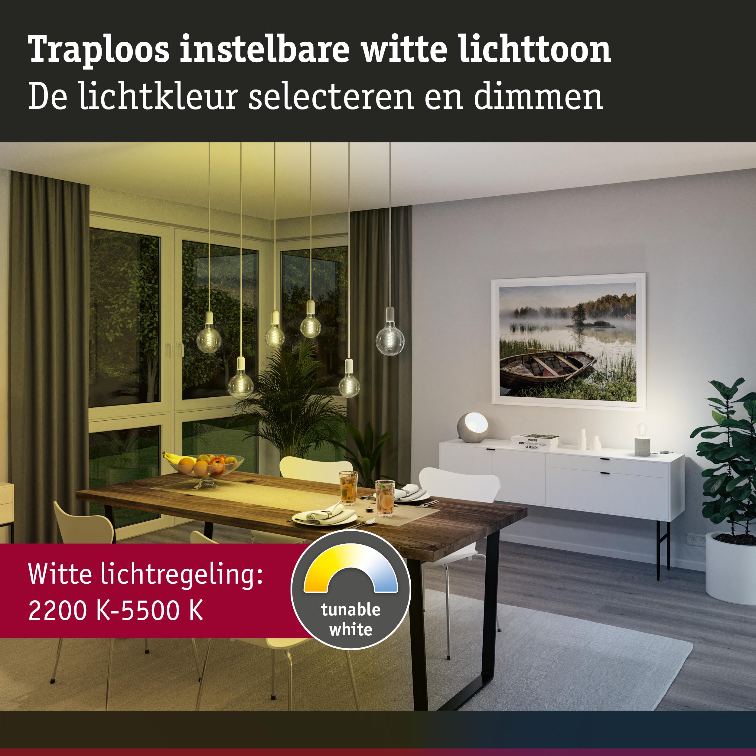 Moderne eetkamerverlichting met dimbare witte LED-lampen en instelbare kleurtemperatuur 2200K-5500K