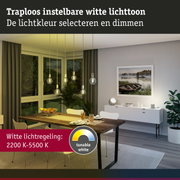 Moderne eetkamerverlichting met instelbare witte LED-lampen en dimbare witte lichtkleur