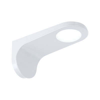 Applique murale LED blanche moderne en plastique avec surface lumineuse ronde pour éclairage intérieur