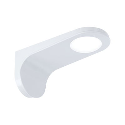 Applique murale LED blanche moderne en plastique avec surface lumineuse ronde pour éclairage intérieur