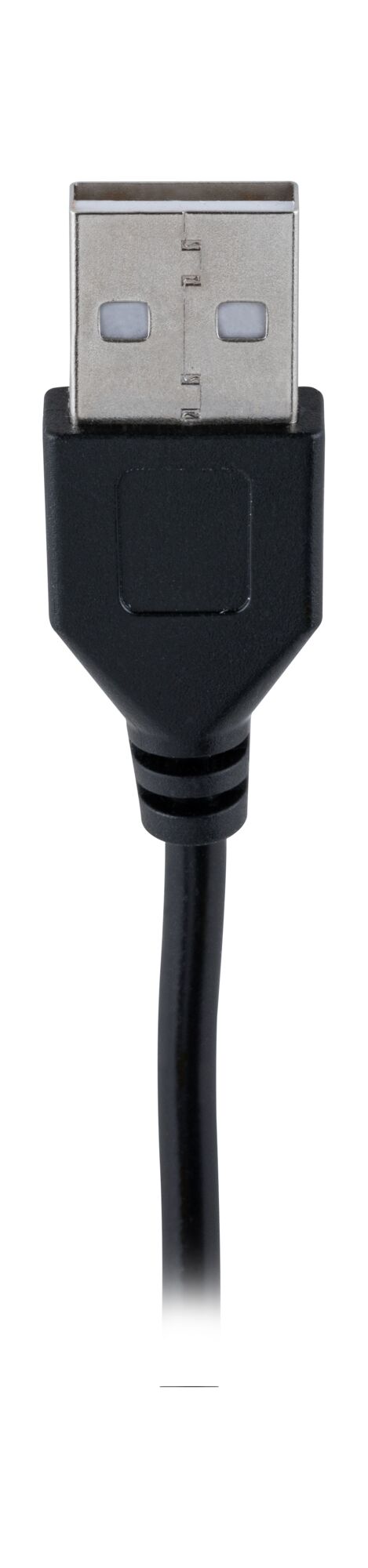 Zwarte USB-A kabel met metalen connector, universele aansluiting voor gegevensoverdracht en stroomvoorziening