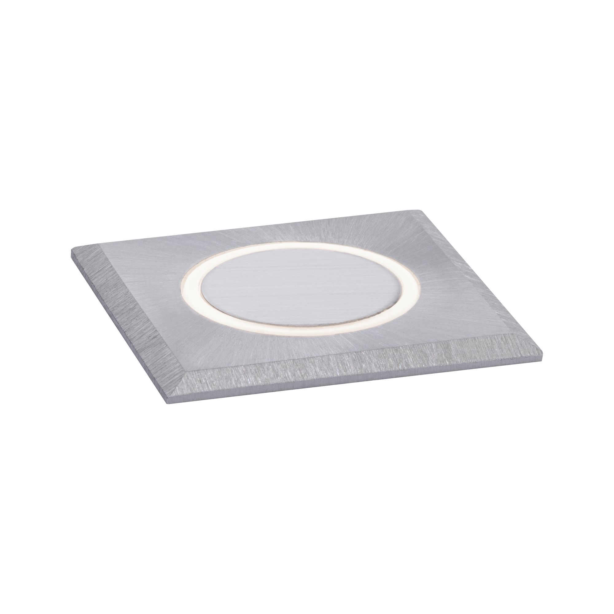 House LED Recessed floor light Warm white IP67 angular 50x82mm 3000K 2W 20lm 230V 120° Semi-crown gold Stainless steel/Plastic Square LED recessed spotlight made of brushed silver aluminium for modern lighting solutions