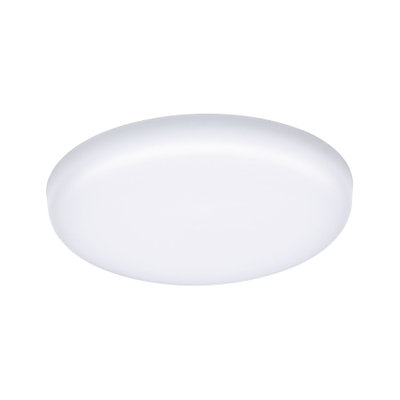 Round white LED ceiling light with matte diffuser for energy-efficient room lighting