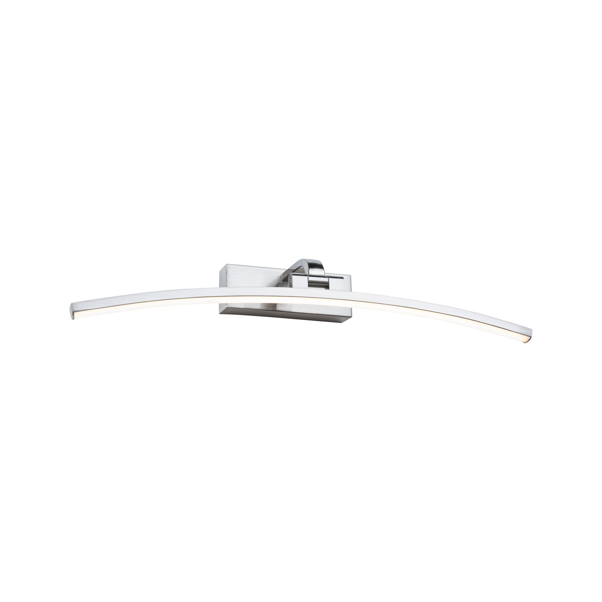 LED Picture light Bento 3000K 520lm 230V 10W Brushed aluminium Curved LED wall light in brushed aluminum silver for modern home lighting solutions