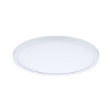 Round white LED ceiling light made of plastic for energy-efficient room lighting