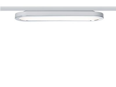 Platte witte LED-plafondlamp met ovale metalen vormgeving voor moderne verlichting