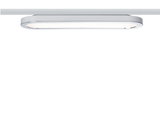 Plafonnier LED blanc plat avec design ovale en métal pour éclairage moderne