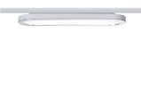 Flat white LED ceiling light with oval metal design for modern room lighting