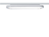 Flat white LED ceiling light with oval metal design for modern room lighting
