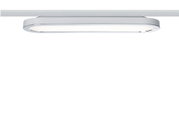 Flat white LED ceiling light with oval metal design for modern room lighting