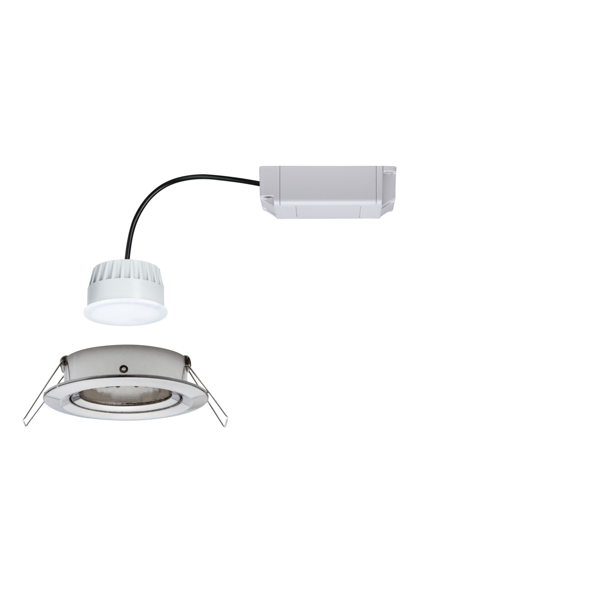 Weißes LED-Einbaustrahler-Set mit Aluminiumrahmen und Treiber für energiesparende Raumbeleuchtung