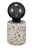 Pauleen Table luminaire Elegant Flare E27 2500K 3lm 0,2W Terrazzo Modern table lamp with black bulb and white terrazzo marble base with green and brown speckles
