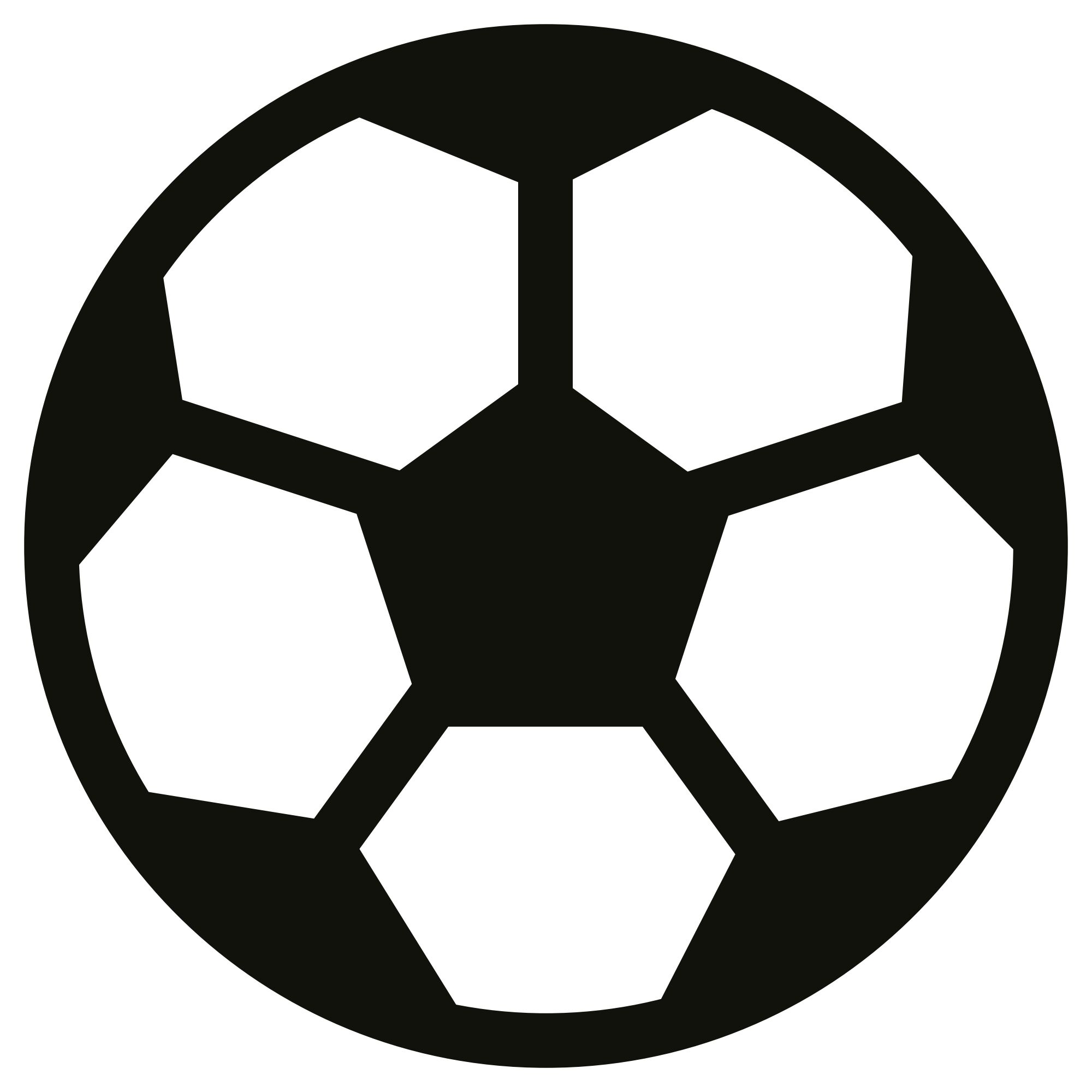 Schwarz-weißer Fußball mit klassischem Muster, Symbol für Sport und WM-Aktion