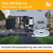 5 m solar LED-strip met afstandsbediening en RGB-kleurwissel voor buitenverlichting