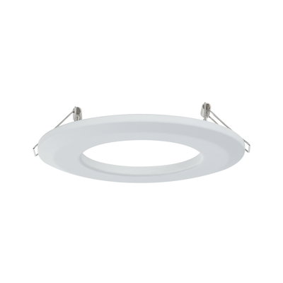 Ronde witte kunststof inbouwring met metalen veren voor LED inbouwspots