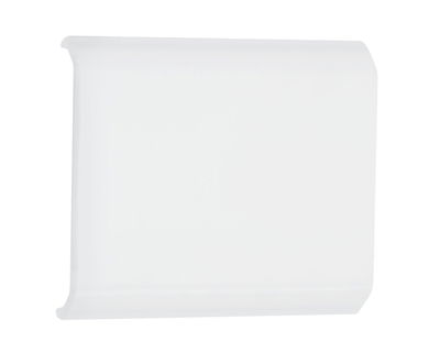 Cache en plastique blanc pour lampe LED, rectangulaire avec bords arrondis, diffuseur de lumière.