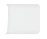 Cache en plastique blanc pour lampe LED, rectangulaire avec bords arrondis, diffuseur de lumière.
