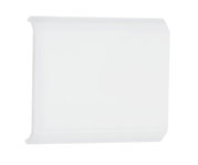 White plastic cover for LED light, rectangular with rounded edges, designed for light diffusion.