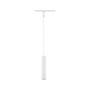 Slim white metal LED pendant light with modern design for indoor lighting solutions