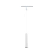 Slim white metal LED pendant light with modern design for indoor lighting solutions