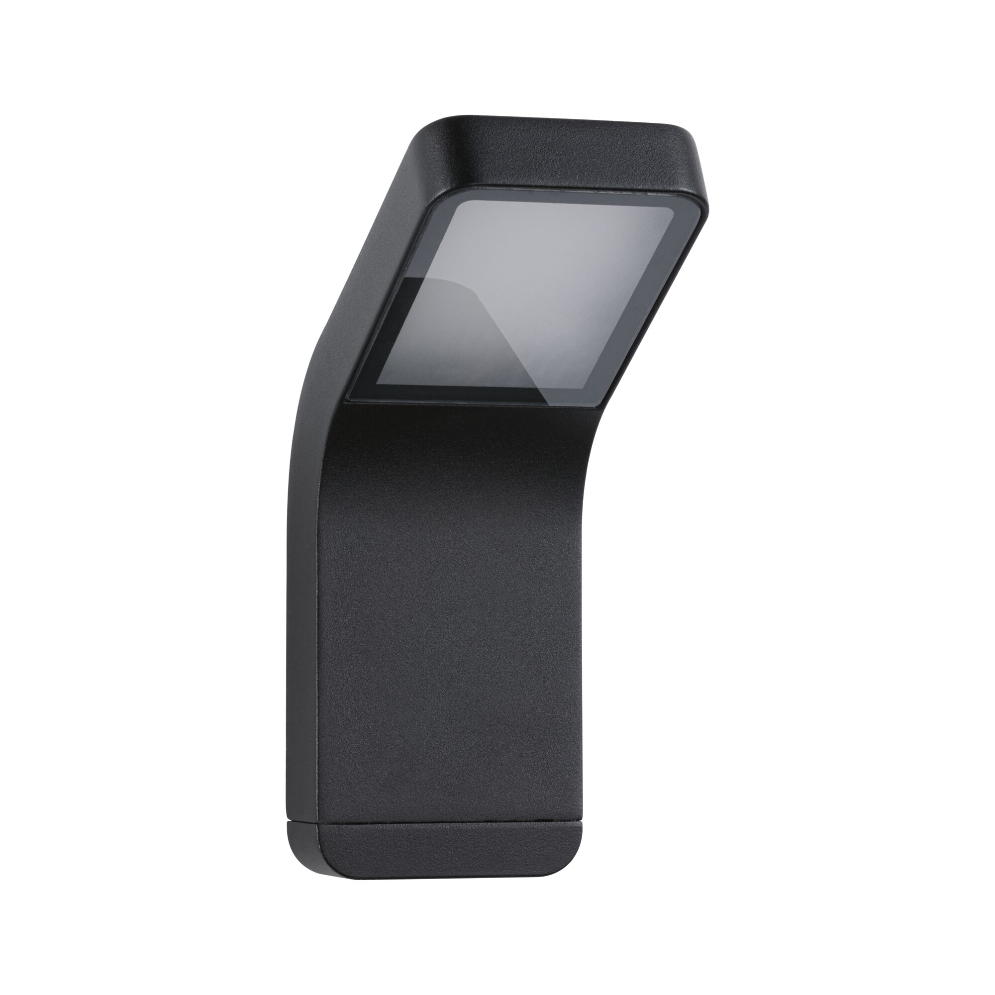 Black metal LED outdoor wall light with modern design for garden lighting