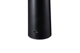 Black cylindrical device with USB-C port, modern electronic accessory for home use