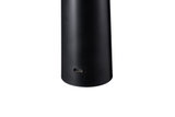 Black cylindrical device with USB-C port, modern electronic accessory