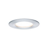 Spot encastré LED rond avec cadre en aluminium brossé argenté pour éclairage intérieur moderne