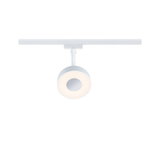 Spot LED rond blanc sur rail avec lumière blanc chaud pour éclairage intérieur moderne